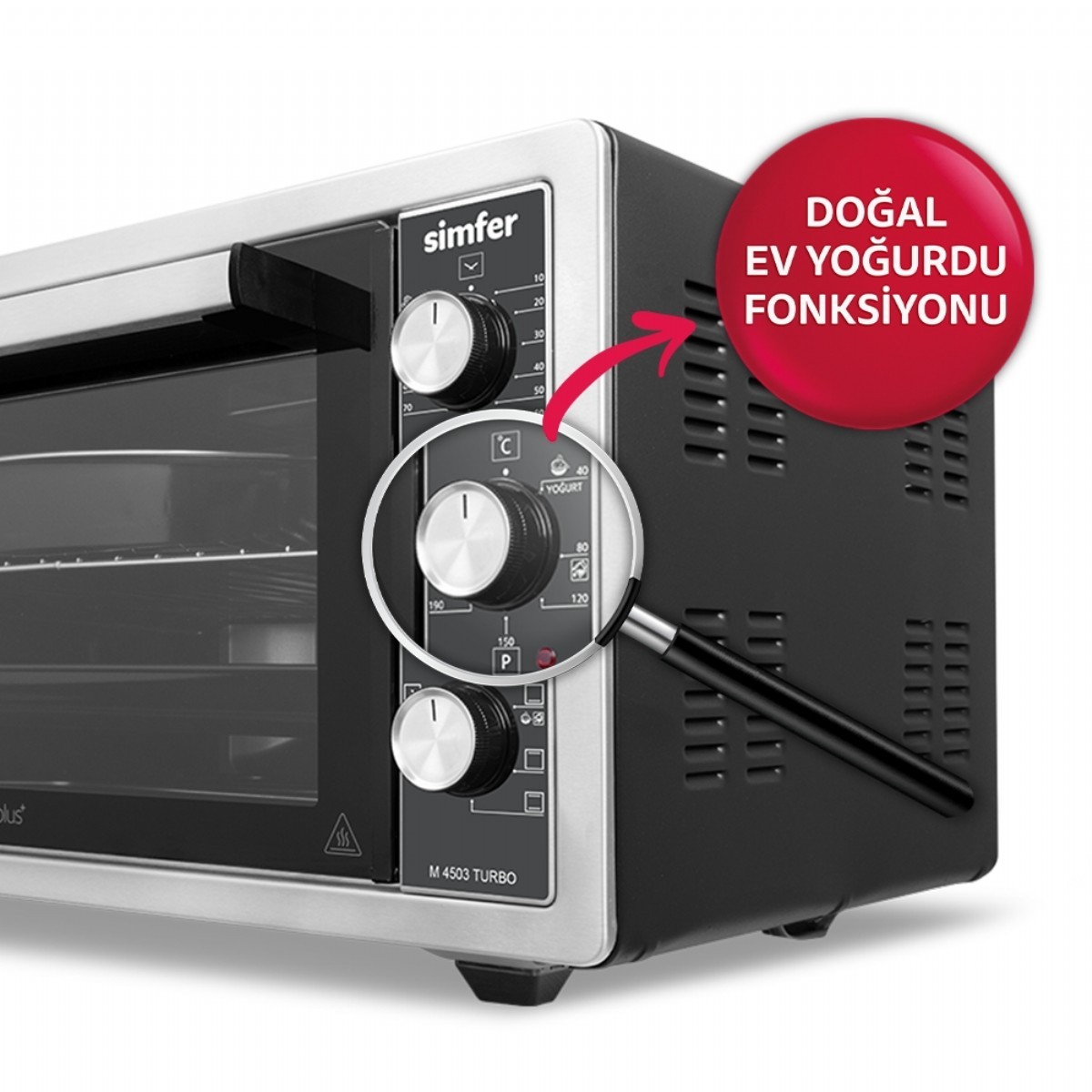 Simfer 4503 İnox Turbo 1400W 45 Litre Midi/Mini Fırın 